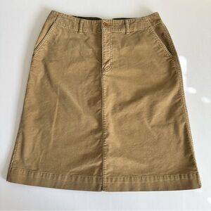 Eddie Bauer Brown Corduroy Pencil Straight Skirt Size‎ 8
